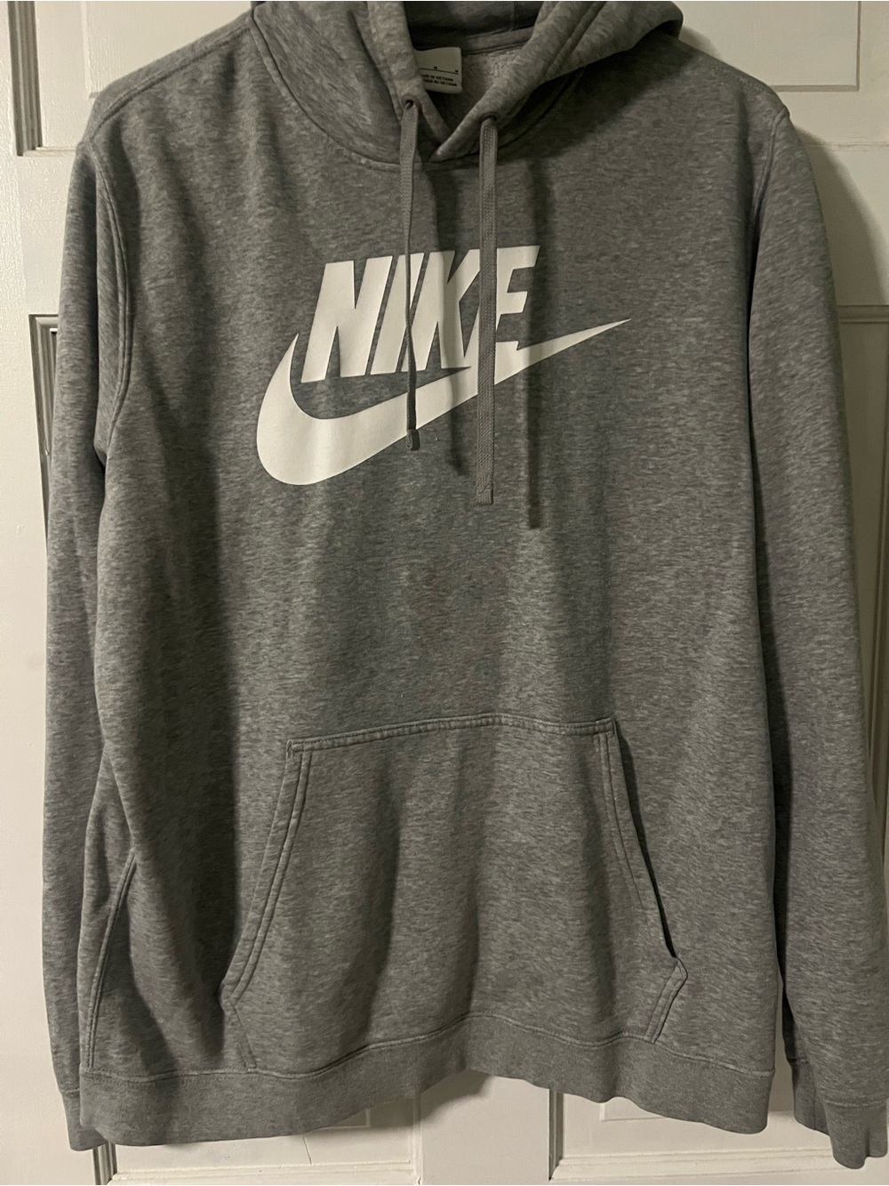 Nike Gray Hoodie with White Swoosh Logo